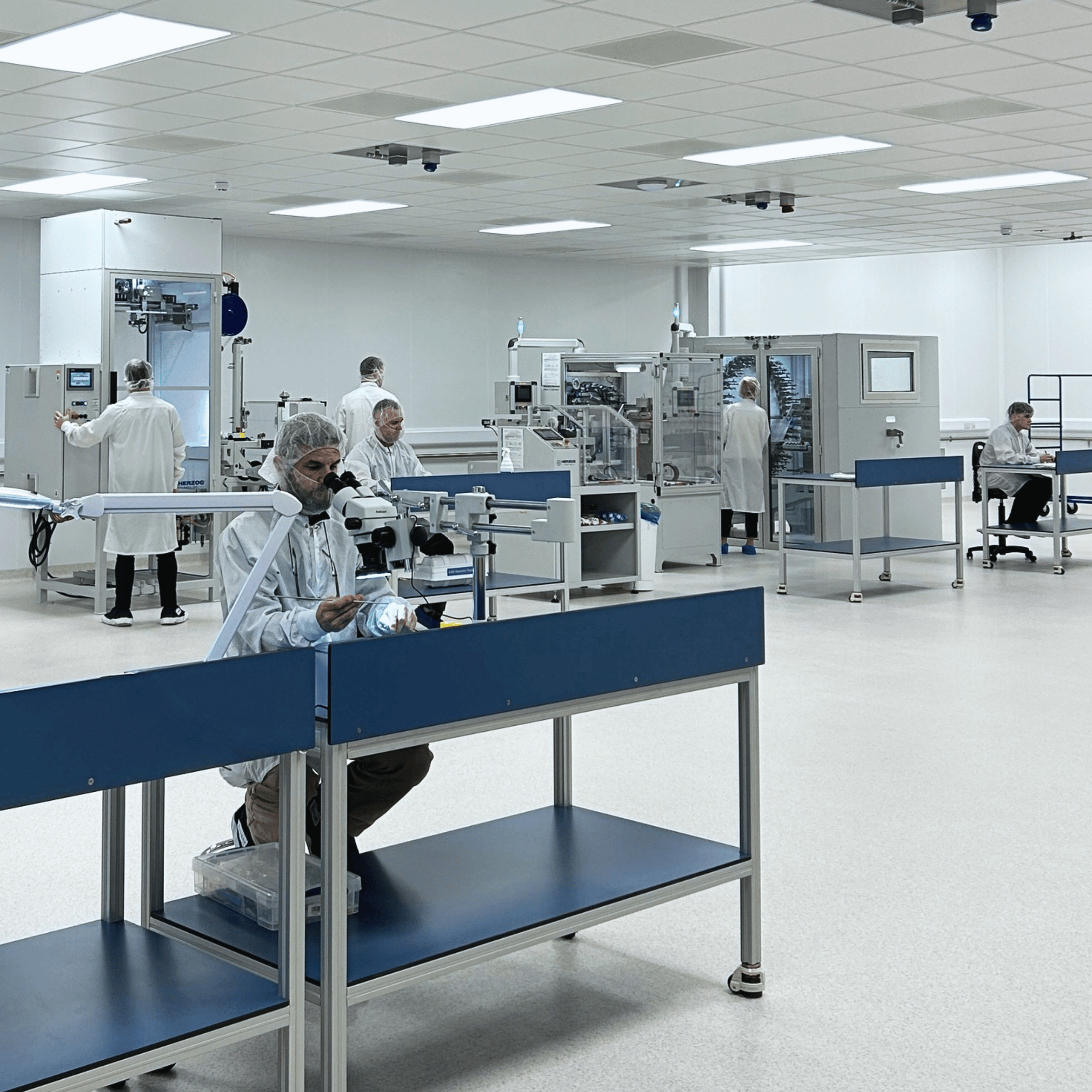 Cleanroom in Galway Biomedical - Manufacturing of Nitinol and Polymer medical device braids